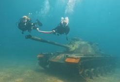 Saros Körfezi'ndeki tank batığı, dalış tutkunlarının gözdesi oldu