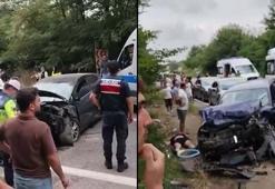Kocaeli'de iki otomobil çarpıştı: 6 yaralı