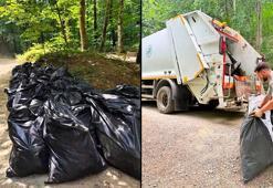 Belgrad Ormanı'nda çevre temizliği