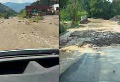 Artvin’de sağanak nedeniyle ulaşım aksadı