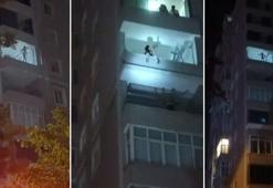 Beylikdüzü’nde balkon duvarına çıkıp dans eden kadın mahalleyi ayağa kaldırdı