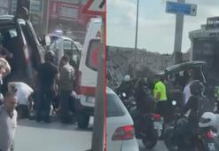 Küçükçekmece D-100 Karayolu'nda hafif ticari araç bariyere çarptı; yaralılar var