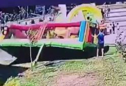 Çekmeköy’de şişme oyun parkı rüzgar nedeniyle ters döndü; 3 çocuk yaralandı
