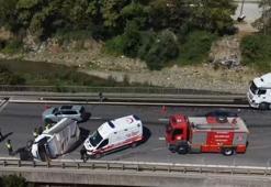 Düzce'de otoyolda zincirleme kaza: 1 yaralı
