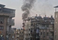 Diyarbakır’da 7 katlı binanın çatı katında yangın