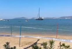 Muğla'da halk plajı, deniz suyundaki kirlilik şüphesiyle tedbiren kapatıldı