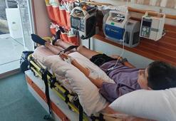 Leros’ta rahatsızlanan Türk genci deniz ambulansıyla Bodrum’a getirildi