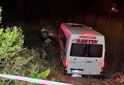 Minibüsü ile otomobil çarpıştı: 11 yaralı
