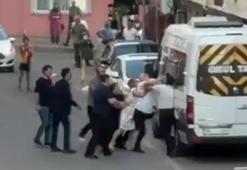 Komşuların keserli, yumruklu kavgası kamerada