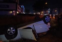 Bursa'da otomobil araziye savrulup takla attı: 5 yaralı