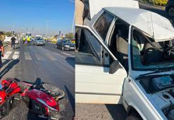 Manisa’da otomobil ile motosiklet çarpıştı: 4 yaralı