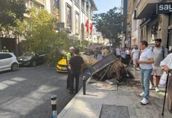 Şişli’de ağaç devrildi; yol trafiğe kapandı