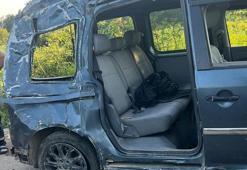 Ordu'da hafif ticari araç takla attı: 5 yaralı
