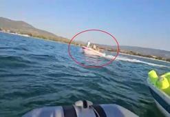 İznik Gölü'nde bottan düşen 3 kişiyi vatandaşlar kurtardı: Olay anı kamerada
