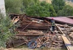 Tadilat yapılan 2 katlı köy evi çöktü; 5 yaralı