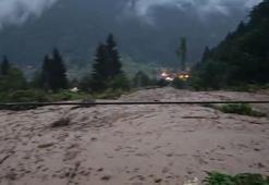 Trabzon'da etkili sağanak; Uzungöl'de taşkın