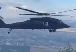 Yürüyüş için çıktığı dağda kayalıklara düştü, askeri helikopter kurtardı