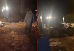 Sağanak sonrası meydana gelen sel köyde hasara yol açtı