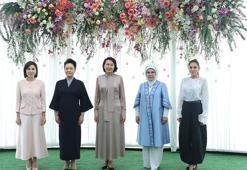 Emine Erdoğan, Kırgızistan'da etnik el sanatları sergisini ziyaret etti