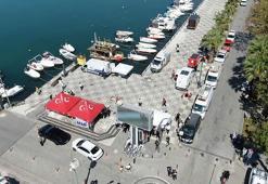 Silivri Limanı'nda bekleyiş sürüyor; hareketlilik havadan görüntülendi