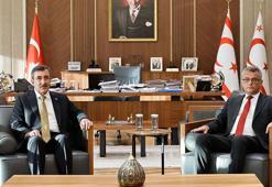 Cumhurbaşkanı Yardımcısı Yılmaz, KKTC Cumhurbaşkanı Erhürman ile bir araya geldi