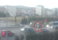 Tuzla’da motosiklet sürücüsünün öldüğü kaza kamerada