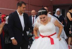 Özel gereksinimli Esmanur'un gelinlik giyme hayali gerçek oldu