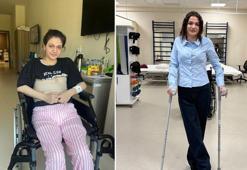6'ncı kattan düşen, doktorların 'yürüyemez' dediği üniversiteli Ceylan, ayağa kalktı