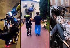 Kağıthane’de motosiklet sürücüsü tek teker üzerinde ilerlediği anları paylaştı; 117 bin lira ceza uygulandı