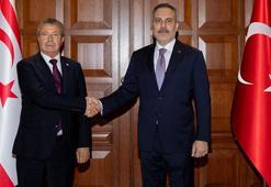 Bakan Fidan, KKTC Başbakanı Üstel ve Irak Temsilciler Meclisi Başkanı Al-Halbusi’yi kabul etti
