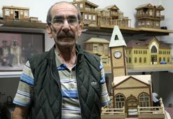 72 yaşındaki mobilya ustası, tarihi yapıların minyatürünü yapıyor