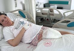 Eşinin saldırısında sol bacağını kaybetmişti; sağ bacağı da ampute edildi