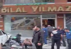Bayrampaşa'da kazada savrulan otomobil berber dükkanına çarptı: 2'si ağır 5 yaralı