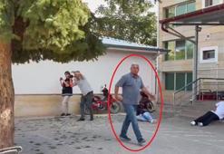 Mahalle muhtarı hastane önündeki tatbikatı gerçek sandı; o anlar görüntülendi