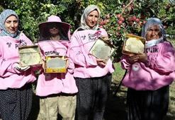 'Pembe maskeli’ kadın arıcılar hasada başladı