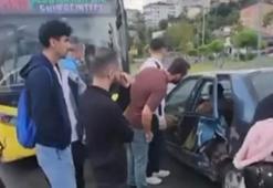 Başakşehir’de İETT otobüsü ile otomobil çarpıştı: 3 yaralı