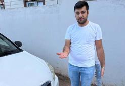 Temizlik yaparken otomobiline yorgun mermi isabet etti