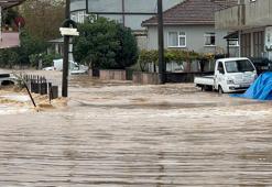 Sakarya Karasu'da dere taştı; su baskınları yaşandı