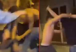 Küçükçekmece'de 2 kişinin yumruklu kavgası kamerada; arkadaşları ayırmak yerine 'vur' diye bağırdı
