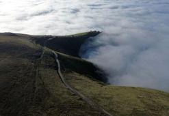 Trabzon’da sis bulutu dronla görüntülendi