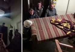 Hapis cezasıyla aranan firari çatıya kaçtı, itfaiye çekyatla önlem aldı