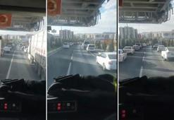 Mardin’de sürücüler, itfaiye aracına ‘fermuar yöntemiyle’ yol verdi