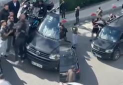 Bayrampaşa'da sürücülerin yol kavgası kamerada