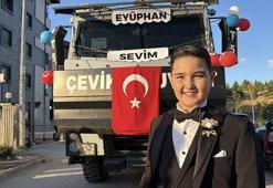 Şehit çocuğu Eyüphan’a TOMA’lı düğün konvoyu