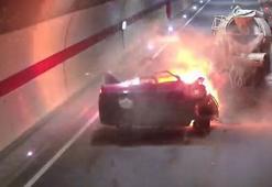 Tünelde beton mikserine çarpan otomobilin sürücüsü öldü