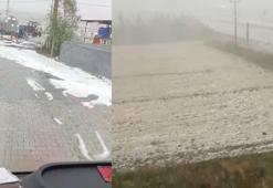 Kuvvetli yağış ve dolu nedeniyle tarım arazileri zarar gördü