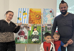 İkiz annesi Nurdan, kemoterapide resimle hayata tutundu