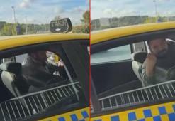 Küçükçekmece'de taksi şoförü ile 2 kadın yolcunun 'yardım' tartışması kamerada