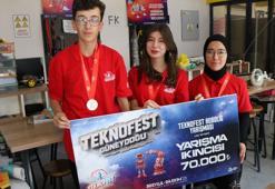 3D yazıcı ile geliştirdikleri robot projesiyle TEKNOFEST’te ikinci oldular