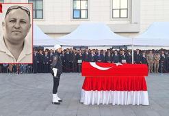 Uygulama noktasında şehit edilen polis memuru için tören düzenlendi